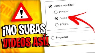 Cómo SUBIR UN VIDEO a YouTube de FORMA CORRECTA en 2024 ACTUALIZADO [upl. by Aym]