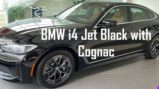 2022 BMW i4 Jet Black with Cognac Perforated Sensatec [upl. by Petuu]