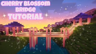 Minecraft  How to build a Cherry Blossom Bridge ✨build tutorial✨ [upl. by Birmingham]