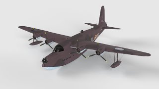 Short Sunderland 3D Model [upl. by Carrillo]