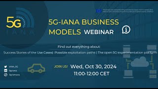 5G IANA Business Models Webinar [upl. by Belayneh]