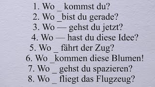 Wo  wohin  woher Dativ Akkusativ A1 A2 B1 [upl. by Nalla]