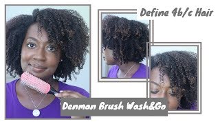 Defined Hair with the Denman Brush on my Low Porosity Type 4bc Natural Hair [upl. by Trenton343]