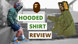 Is A Bathing Ape BAPE Worth It In 2021 Hooded Shirt Review Sizing and Fit How To Style BAPE [upl. by Artus]