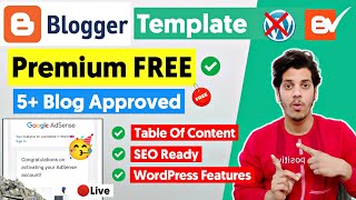 Premium Blogger Template FREE Download  Best Blogger Templates For AdSense Approval 2024 [upl. by Reivax]