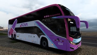 ETS 2  Mod Bus Perú  Comil New Invictus DD  SuperCIVA  Andes Map  Ruta Arequipa  Atico [upl. by Glyn]