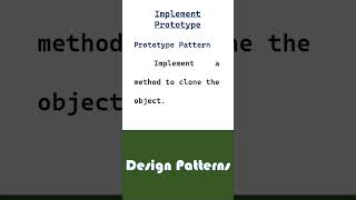 implement Prototype  design patterns [upl. by Antonietta882]