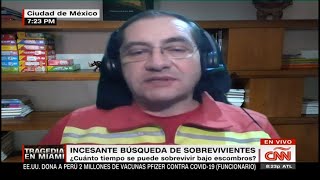 Rescatista estima tiempo para hallar personas con vida en Miami [upl. by Dacia]