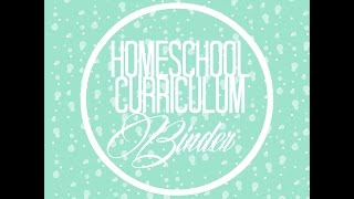 homeschooling curriculum binder for kindergarten 20162017 [upl. by Bertrando]