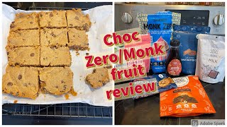 Choc Zero Monk Fruit review  Bonus Peanut butter bar recipe [upl. by Tandi]