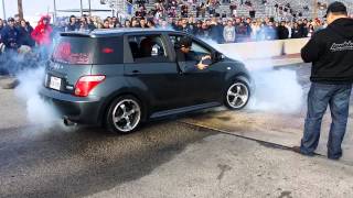 Scion xA burnout at IMPORT FACEOFF [upl. by Darees174]