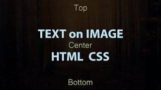 How to Write Text on Image using HTML and CSS [upl. by Levenson]