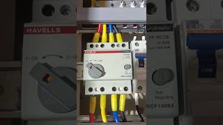 MCB  RCCB  RCBO testing operation Havells make electrical schneider abb havells cns shorts🤔🙏 [upl. by Yniar]