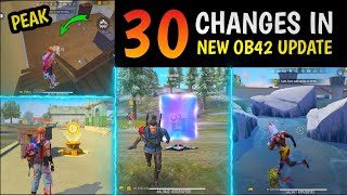 30 CHANGES IN NEW OB42 UPDATE  ADVANCE SERVER  GARENA FREE FIRE [upl. by Sumetra]