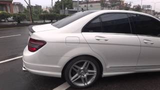 BENZ W204 C300 改裝 Q桑 排氣管 特製尾段 X PIPE 加速 [upl. by Ring]