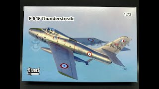 F84F Thunderstreak 172 Sword Scale Model Kit Review [upl. by Cross]