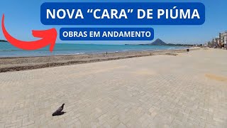 🚜Como estão as Obras na orla de Piúma Praia de Piúma [upl. by Intirb]