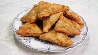 سمبوسة مقلية بطريقة مختلفة بورقة الجلاش  Fried Sambousek [upl. by Germin]