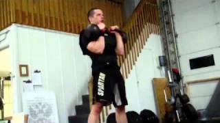 Weighted Vest Double Kettlebell Clean and Press [upl. by Swift]