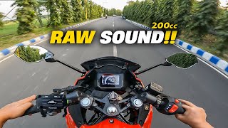 Bajaj Pulsar NS200 vs Pulsar N250 vs Pulsar 220F vs Hero Karizma XMR 210 vs KTM RC200 Exhaust Sound [upl. by Napier]