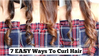 7 ELEGANT Ways To Curl YOUR Hair With Straightener Flat Iron EASY Curls For Medium To Long Hair [upl. by Rebane]