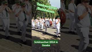 Tambourkorps Steinhausen beim Schützenfest 2024 in Geseke Musik Kapelle [upl. by Ahders421]