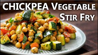 Healthy Chickpea Recipe for a Vegetarian and Vegan Diet  Chickpea Vegetable Stir Fry [upl. by Yerffoej]