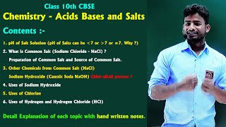 Acids Bases and Salts  Lecture  13  Class 10th CBSE  acidsbasesandsalts [upl. by Neumeyer557]