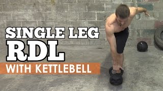 How to do Single Leg RDL with Kettlebell Romanian Deadlift [upl. by Liederman]