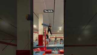 Simple drill to help with the throw for High Bar dismounts gymnastics drill tutorial highbar [upl. by Card]