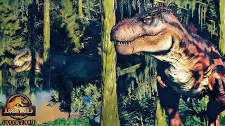 TREX quotrexyquot vs Tarbosaurus  Realistic documentary Jurassic world evolution 2 [upl. by Og757]