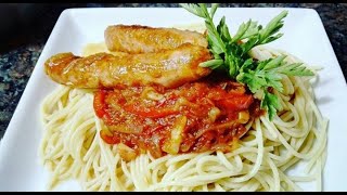 COMO HACER UNAS SALCHICHAS CRIOLLAS A LA POMAROLA FÁCIL RÁPIDA Y EXQUISITA PARA UNA PASTA [upl. by Tatianna585]