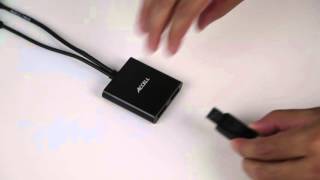 How to Install Accells Mini DisplayPort 12 to 2 DisplayPort MultiDisplay MST Hub [upl. by Lawton]