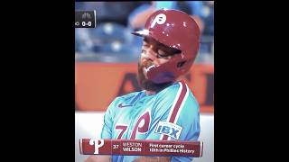 Weston Wilson Philadelphia Phillies Hits For The Cycle [upl. by Ajan853]