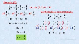 ECUACIONES DE PRIMER GRADO CON FRACCIONES EJERCICIOS RESUELTOS [upl. by Clougher131]