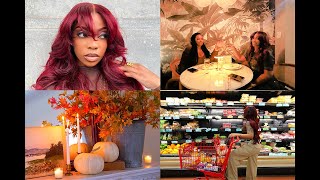 Fall Vlog  NEW Hair Color Date Night With My Friend From High School Grocery Shopping and MORE [upl. by Augy]