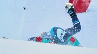 Extreme heavy CRASH Barnabas Szollos at the Kitzbühel Downhill  Abfahrts training 2024 [upl. by Maurer796]