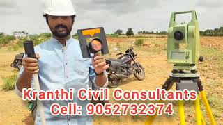 Land Surveying With Total Station Instrument Telugu Explained [upl. by Aelyak]