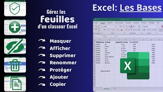 Gérer les feuilles dun classeur Excel  Les bases sur Excel pour Débutants [upl. by Noletta617]