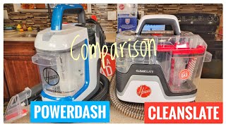 Hoover CleanSlate vs PowerDash GoPet  Portable Carpet Spot Cleaner FH14050 vs FH13010 Comparison [upl. by Enneite707]