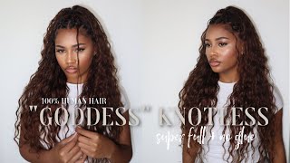 012 HOW TO SUPER SUPER FULL GODDESS KNOTLESS BRAIDS 100 HUMAN HAIR BRAIDS FT Ywigs [upl. by Lindy]