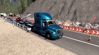 ¡International LT  Lowboy  Plataforma Elevadora 7 t  American Truck Simulator ats traileros [upl. by Desiree]