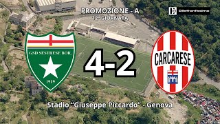 SESTRESE  CARCARESE 42  PROMOZIONE  GIRONE A  12ª GIORNATA  DOMENICA 8 DICEMBRE 2024 [upl. by Graehme999]