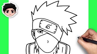 How To Draw Kakashi  Naruto  Easy Step By Step [upl. by Scottie]