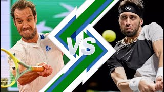 Richard Gasquet vs Nikoloz Basilashvili  MOUILLERONLECAPTIF 2024 [upl. by Akitan]