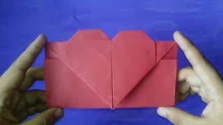 Origamiz  Cómo hacer un Sobre Corazón de Papel [upl. by Regor699]