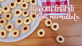 Biscotti FRIABILI con MARMELLATA di Fragole Un MORSO e si SCIOLGONO in BOCCA [upl. by Narrad]