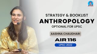 How to Prepare Anthropology Optional for UPSC  Booklist and Strategy by Aashna Chaudhary AIR 116 [upl. by Lleryt]