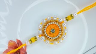 Rakhi MakingHow To Make Rakhi At HomeDIY Rakhi MakingRakhi Making IdeasWaterlily Creation [upl. by Trevar]