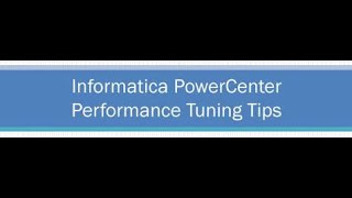 Informatica Optimization Techniques  IICS  Informatica [upl. by Morganne]